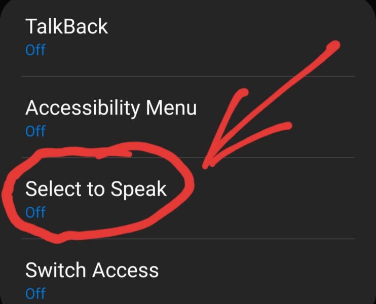 select to speak feature